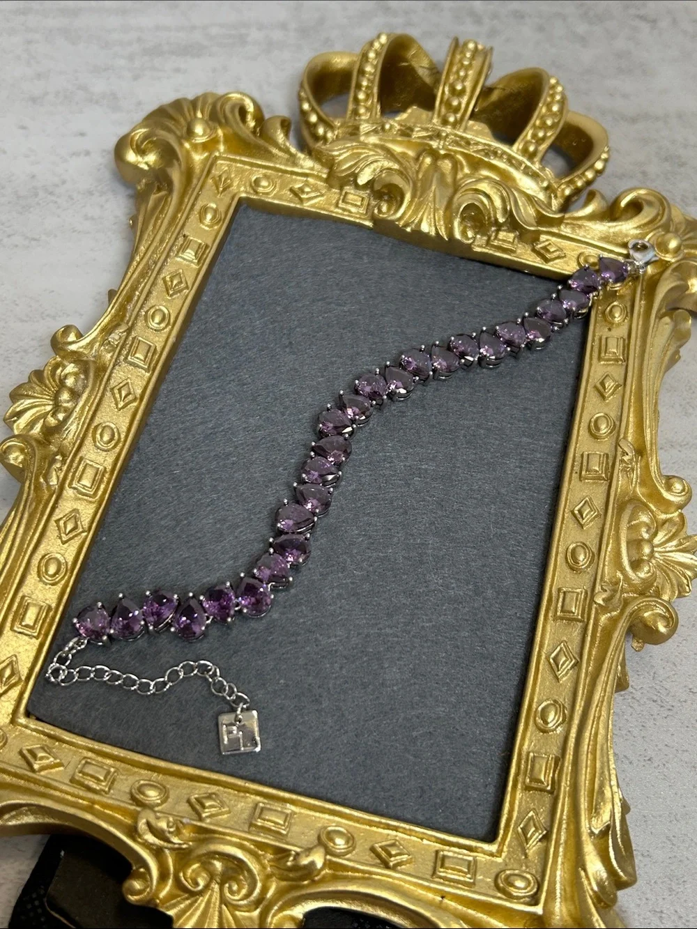 Park Lane Viola Purple Crystal Bracelet in Silver Setting - Picture 4 of 8
